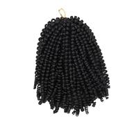 ELAYARD Braid Wig Low Temperature Synthetic Crochet Dreadlock Hairpiece Short Spring Twist Wig for Women Daily Hip-hop Fashion Headwear