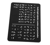 ELAYARD Braille Learning Board Raised Dots for Alphabet Numbers and Punctuation Educational Tool for Blind Boy Girl and Beginners