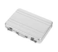 ELAYARD Business Card Case with Snap Closure Multi-functional Card Storage Box for Desktop Id Organizer Sturdy Briefcase Design Holder for Photos Recipes and Office Use