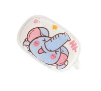 ELAYARD Cartoon Elephant Bath Sponge with Soft Towel Surface and Absorbent Sponge Core Newborn Shower Scrubber with Anti-Drop Strap Skin-Friendly and Easy to Dry Bathing Supply