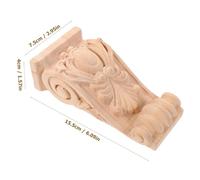 ELAYARD Carved Wooden Corbel European Style Rustic Solid Wood Decorative Corbel for Home Corners and Architectural Accents Smooth Surface Material for DIY Ceiling and Wall Trim
