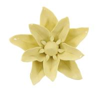 ELAYARD Ceramic Flower Wall Hanging Decorative Artificial Lily Wall Art for Living Bedroom Office Middle Yellow Floral Home Decor