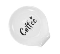 ELAYARD Ceramic Spoon Rest for Coffee Station Reusable Compact Stirrer Tray Kitchen Utensil Holder Heat Resistant Teaspoon Holder Preventing Spills and Stains Easy to Clean