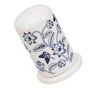 ELAYARD Ceramic Toothpick Holder Porcelain Blue and White Decorative Storage Container for Home and Restaurant Cotton Swab Jar with Creative Design Easy to Clean Household Toothpick