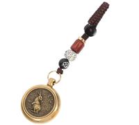 ELAYARD Chinese Zodiac Bunny Coin Pendant Handmade Metal Knot with Rope, Vintage Decorative Bunny Charm for Phone and Car Hanging, Feng Shui Year of The Rabbit Set