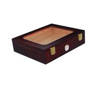 ELAYARD Cigar Moisturizing Storage Box Desktop Cigar Case Brown Glass