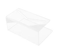 ELAYARD Clear Acrylic Mail Organizer for Desk Transparent Letter Holder and Postcard Rack Portable and Lightweight Desktop Envelope and Document Storage Stand for Office and School