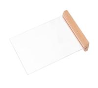 ELAYARD Clear Acrylic Sign Holder with Wood Base Double Sided Brochure Display Stand for Menus Price Tags and Signs Skid Literature Holder for Shops Restaurants and Hotels