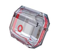 ELAYARD Clear Tpu Wireless Earphone Protector Case Cover Resistant Scratch for Daily Use and Outdoor Activities Red