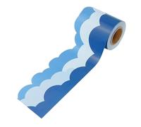 ELAYARD Cloud Bulletin Board Border Sticker Blue Sky Blackboard Trim 7.5Cm X 5M for Classroom Bulletin Board Craft and Wall Display