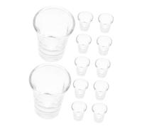 ELAYARD Communion Glassware 12pcs Small 10ml Glass Holy Communion Cups Crystal Shot Glasses Reusable Religious Ceremony Cups for Church Services and Family Gatherings
