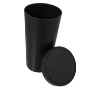 ELAYARD Compact Car Trash Can with Lid Portable Vehicle Garbage Bin Console Storage for Neat Interior Organization Lightweight Mini Dustbin for Auto Accessories Black Trim Design