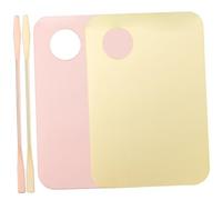 ELAYARD Cosmetic Mixing Plate 2 Sets Acrylic Makeup Palette with Spatula Foundation Mixing Tray Portable Makeup Artist Tool for Blending and Nail Coloring