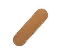 ELAYARD Creative Large Camel Leather Pen Case Single Fountain Ballpoint Pen Holder Pouch Handmade Genuine Leather Sleeve Organizer for Office School