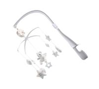 ELAYARD Crib Mobile Rotating Music Box with Black White Angel Star Design for Newborns Easy Install Educational Hanging Plaything for Hearing and Coordination Shower