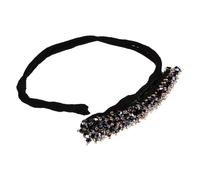 ELAYARD Crystal Beaded Hair Donut Bun Maker Hair Modelling Tool for Women Navy Blue Suitable for Wedding and Daily Styling