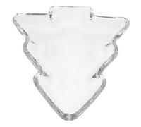 ELAYARD Crystal Christmas Tree Glass Serving Tray for Holiday Candy Fruit Snacks Festive Decorative Bowl for Party Display Easy-Clean Transparent Platter for Seasonal Entertaining