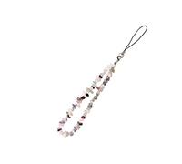 ELAYARD Crystal Gemstone Phone Lanyard Wrist Strap Beaded Keychain Pendant for Mobile Phones and Bags Transparent Elegant Natural Stone Decoration Friends and Family