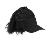 ELAYARD Curly Ponytail Baseball Cap for Women Lightweight Synthetic Hair Wig with High Ponytail Design and Visor Natural Look Hat Hair Attached Secure Fit for Daily Wear Parties and