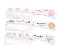ELAYARD Cute Cartoon Hair Combs Set 3pcs Portable Anti-static Fine Tooth Combs for Students Girls Decorative Hair Brushes Set