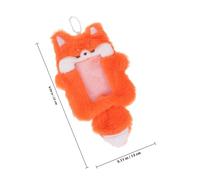 ELAYARD Cute Plush Animal Card Holder Keychain Soft Plush Photo Card Sleeve with Cartoon Fox Design for Students for Ids Transit Work Accessory