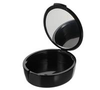 ELAYARD Denture Storage Box Black False Teeth Container Orthodontic Denture Holder Case Portable Dental Storage Container for Travel and Daily Use