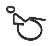 ELAYARD Disabled Wheelchair Sign for Toilet Acrylic Bathroom Door Plaque Easy to Install Disabled Restroom Decal Clear Direction for Wheelchair Accessible Washrooms Suitable for Public