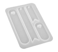 ELAYARD DIY Silicone Mold for Epoxy Resin Bookmark Making Flexible Oval Shape for Crafting Custom Bookmarks with Dried Flowers and Glitter Suitable for Various Casting Materials for