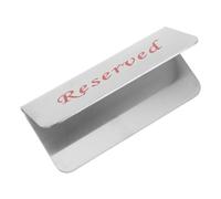ELAYARD Double-sided Stainless Steel Reserved Table Sign for Restaurants Visible From Both Sides Modern Metal Tabletop Seating Marker Restaurant Reserved Sign for Cafes and Dining Tables