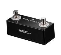 ELAYARD Dual Foot Pedal Switcher for Guitar Effect Parts, Lightweight Metal Momentary Foot Switch Controller, Electric Accessory for Anywhere Dual Control Is Needed