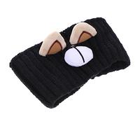 ELAYARD Elastic Wide Knitted Headband with Bear Ears Comfortable Warm Winter Hairband for Women Soft Stretchy Hair Wrap for Autumn Outdoor and Yoga Activities