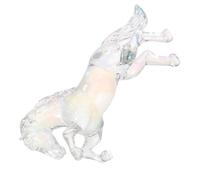 ELAYARD Elegant Crystal Horse Sculpture for Home Office Desk Decor Motivational Equestrian Figurine with Lifelike Details Handcrafted Standing Horse Ornament for Birthdays and Special