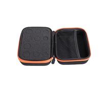 ELAYARD Essential Oil Storage Case 12 Slots Orange Eva Compact Hard Shell with Multiple Compartments for Essential Oils on The Go