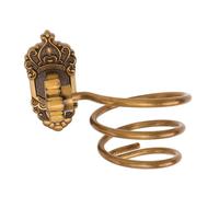 ELAYARD European Hair Dryer Rack Wall-mounted Space-saving Holder Premium Aluminum with Corrosion Resistance Retro Golden Finish for Bathroom Organization and Hair Dryer Storage