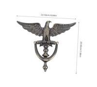 ELAYARD European Style Zinc Alloy Door Knocker with Eagle Head Design and Peephole Security Antique Finish Front Door Accessory Easy Installation with Screws for Rustic Traditional