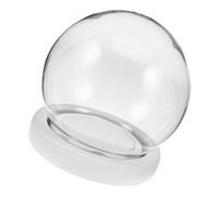 ELAYARD EVA Safety Glass Display Dome Cloche with Anti-drop Clasp Clear Bell Jar for Eternal Flower Decoration DIY Preserved Flowers Snow Globe Crafts Tabletop Decor