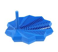 ELAYARD Expandable 3d Printed Fractal Sensory Star Fidget with Handle, Medium Blue Whirling Geometry Spiral Honeycomb Spinner for Adult Stress Relief and Occupational Therapy