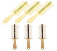 ELAYARD Fine Teeth Hair Comb 6pcs Set Double-sided Plastic Lice and Dandruff Removal Combs with Handle for Adults, Kids, Cats and Dogs - Black and Green Grooming Tool for Scalp and Pet