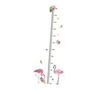 ELAYARD Flamingo Height Chart Wall Stickers for Kids Nursery Decor Waterproof PVC Material Easy to Remove Growth Measuring Sticker with Lovely Cartoon Animals for Boys and Girls