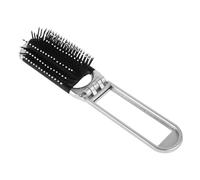 ELAYARD Folding Hair Brush with Mirror Compact Comb for Quick Touchups Travel Friendly Design Sleek and Durable for Hair and Makeup the Go