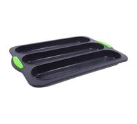 ELAYARD Food Grade Silicone French Bread Baking Pan Non Stick Loaf Mold with Handles for Easy Demoulding Flexible Eco Friendly Bakeware Supplies for Homemade Baguette and Cake Baking