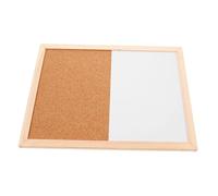 ELAYARD Framed Cork Memo Board Whiteboard and Natural Cork Combination Message Pin Board for Home Office with Wood Frame Easy to Install Stylish Photo Display and Notice Wall Organizer