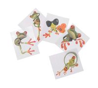 ELAYARD Frog Style Stickers 5pcs Car Self-Adhesive Three-Dimensional for Decoration Vinyl Decal Decals for Side Sturdy No Foaming Set Color Body Auto