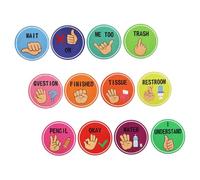 ELAYARD Gesture Poster Classroom Hand Signals Posters Hand Signal Cards Classroom Signs Hand Signals Posters Classroom Decoration Classroom Rules Poster ASL Glossy Film White Cardboard