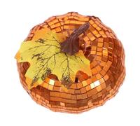 ELAYARD Glass Bead Disco Pumpkin Ornament Fall Harvest Halloween Decoration for Home Thanksgiving Party Table Art with Easy to Clean Vibrant Surface and Interactive Design