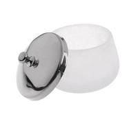 ELAYARD Glass Frosted Nail Art Washing Cup Crystal round Cup 2.06X2.06X1.97Inch Lightweight Convenient Carrying Manicure Supplies Essential for Nail Care