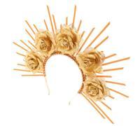 ELAYARD Goddess Headband with Flower Cosplay Hair Clasp for Women Fits Halloween Party Headpiece Hair Accessory for Dancing Pageant and Photography