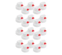 ELAYARD Graffiti Spray Paint Nozzles 20PCS - Spray Can Nozzle Caps - White PE Plastic Flat Jet Nozzle - Waterproof Touch-Up Paint Button - For Aerosol Spray Cans and Crafting Projects