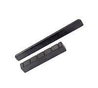 ELAYARD Guitar Saddle and Nut Kit Black Plastic for Acoustic and Classical Guitars Easy to Cut for Improved Playability at Home or Studio