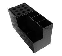 ELAYARD Hairdressing Tool Organizer and Salon Scissor Box, Large Capacity Black Cosmetic Display Case, Multifunctional Hair Tool Holder for Professional Salon and Barber Storage